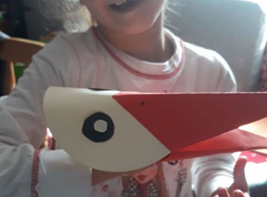 MALI ARTYŚCI: bocian i żabka / praca zdalna