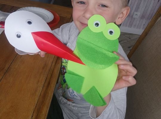 MALI ARTYŚCI: bocian i żabka / praca zdalna