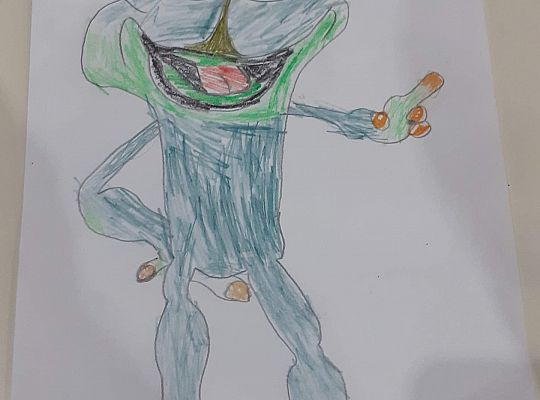 MALI ARTYŚCI: bocian i żabka / praca zdalna