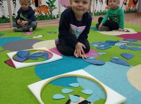 Pada deszczyk kap, kap, kap...zajęcia w grupie 0 F