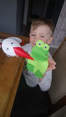 MALI ARTYŚCI: bocian i żabka / praca zdalna